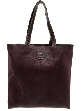 Bric's Burgundy Pebbled Leather Tote